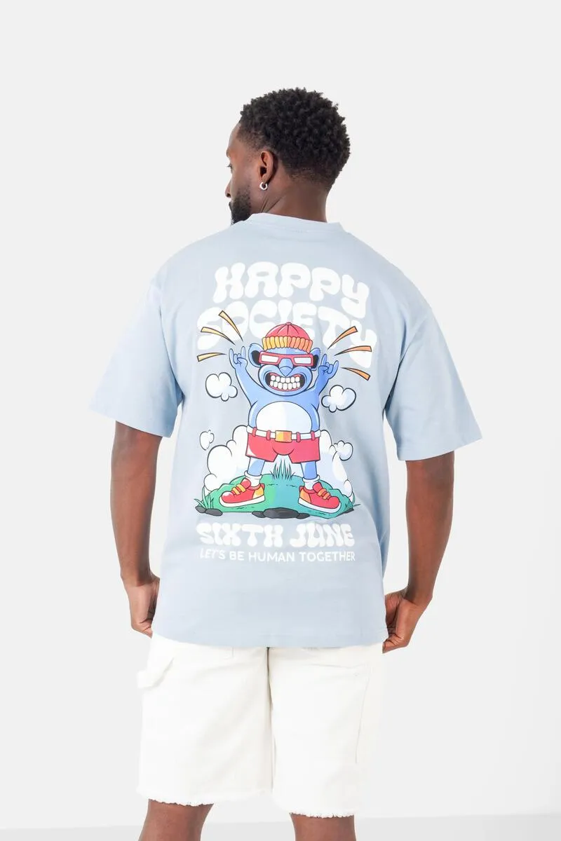 SIXTH JUNE PARIS Happy print Tee (LBLU)