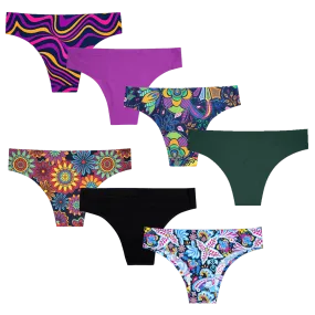 Sleek Summertime Bundle - Ladies Seamless Brazilian Briefs 7 Pack Bundle