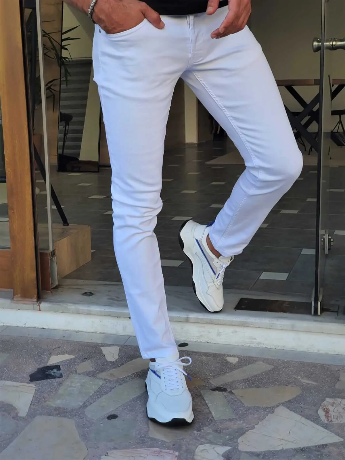 SlimFit White Jeans