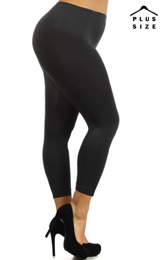 SML827SDP Nylon Seamless Classic Full Length Leggings (PLUS SIZE)