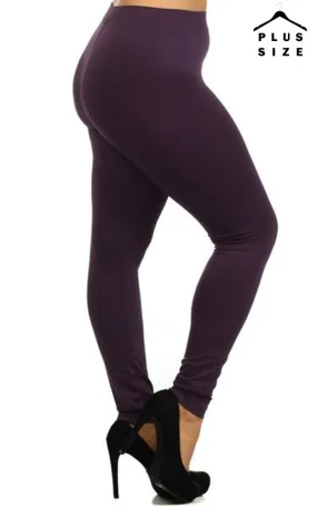 SML827SDP Nylon Seamless Classic Full Length Leggings (PLUS SIZE)