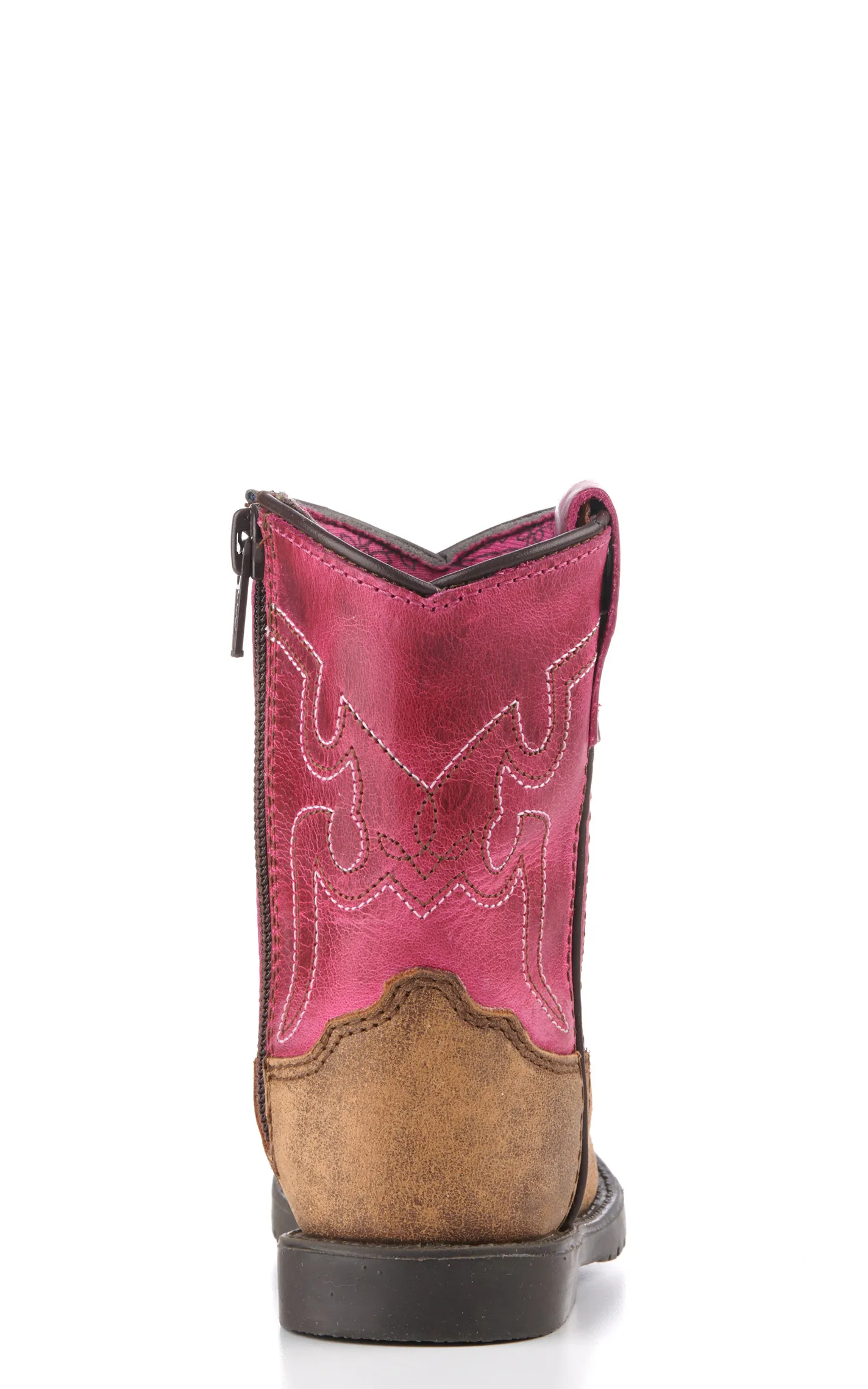 Smoky Mountain Toddler Vintage Brown and Pink Square Toe Cowboy Boots