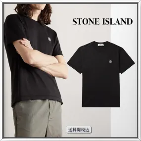 STONE ISLAND  |Plain Cotton Logo T-Shirts