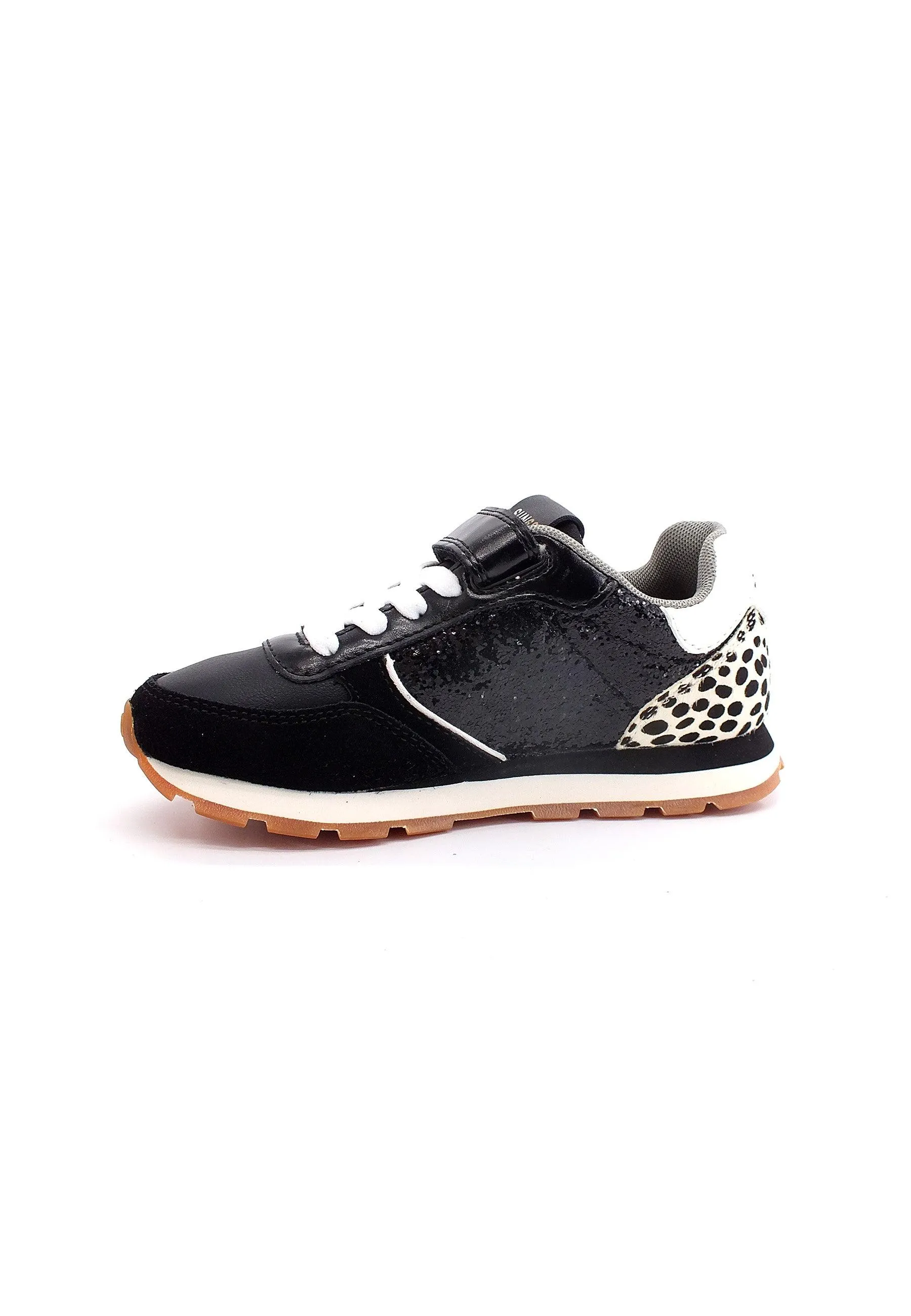 SUN68 Girl's Kelly Animal Sneaker Bimbo Black Z42415K