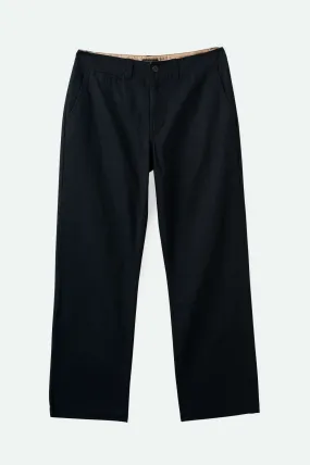 Surplus Herringbone Relaxed Trouser Pant - Washed Black