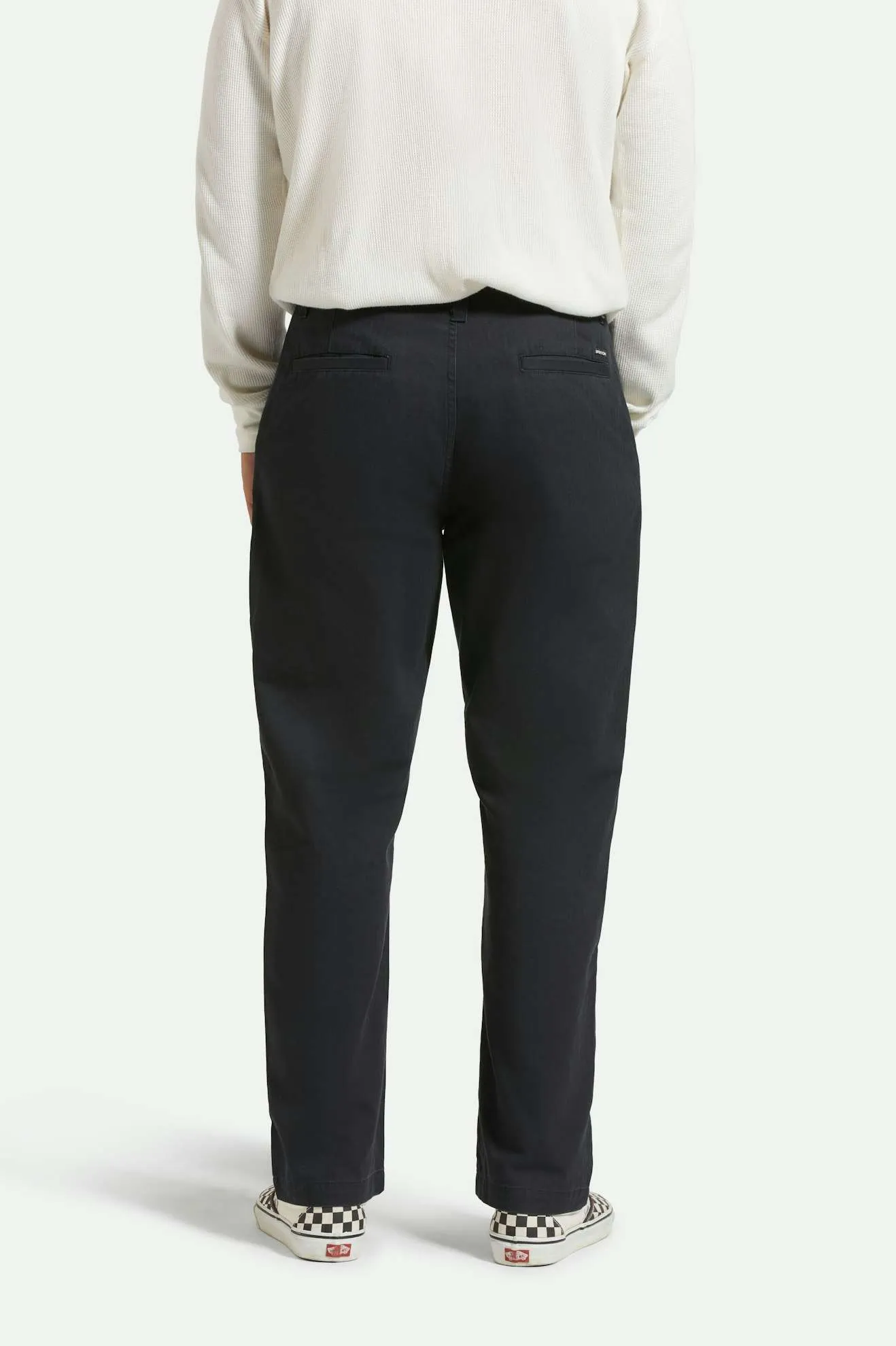 Surplus Herringbone Relaxed Trouser Pant - Washed Black