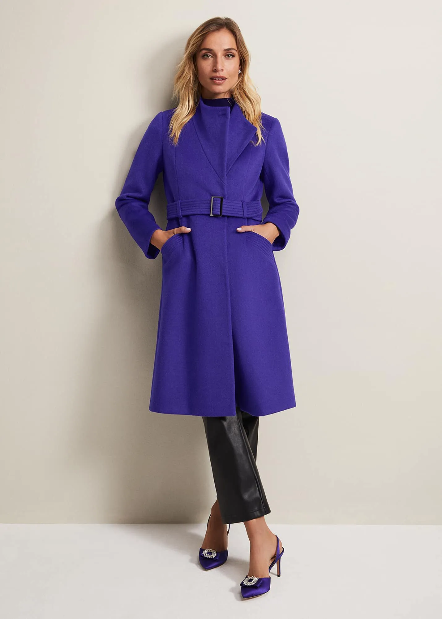 Susanna Purple Wool Coat