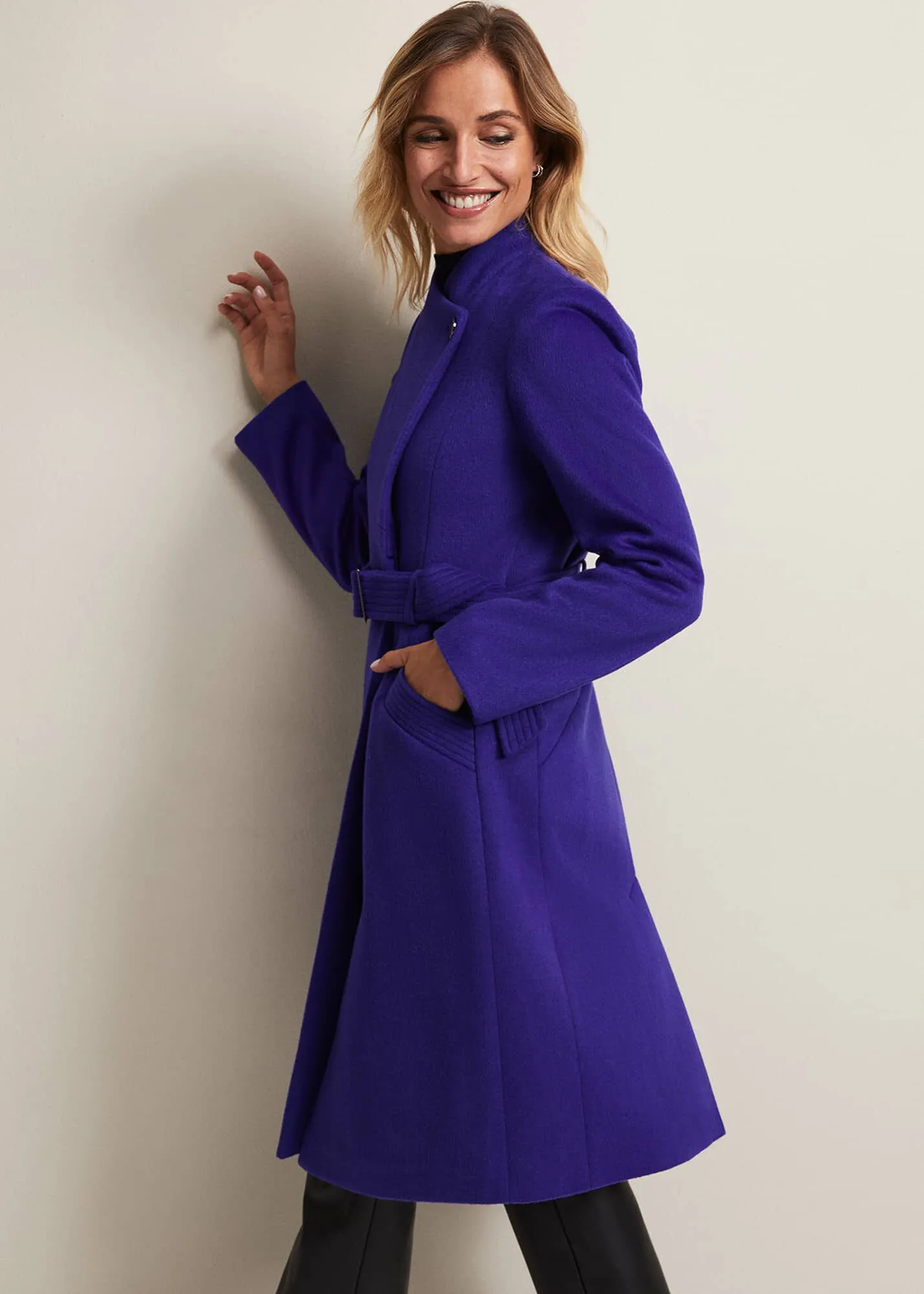 Susanna Purple Wool Coat