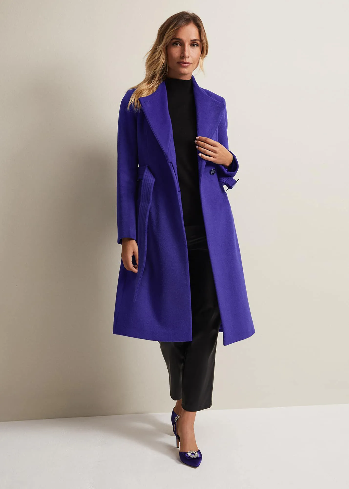 Susanna Purple Wool Coat