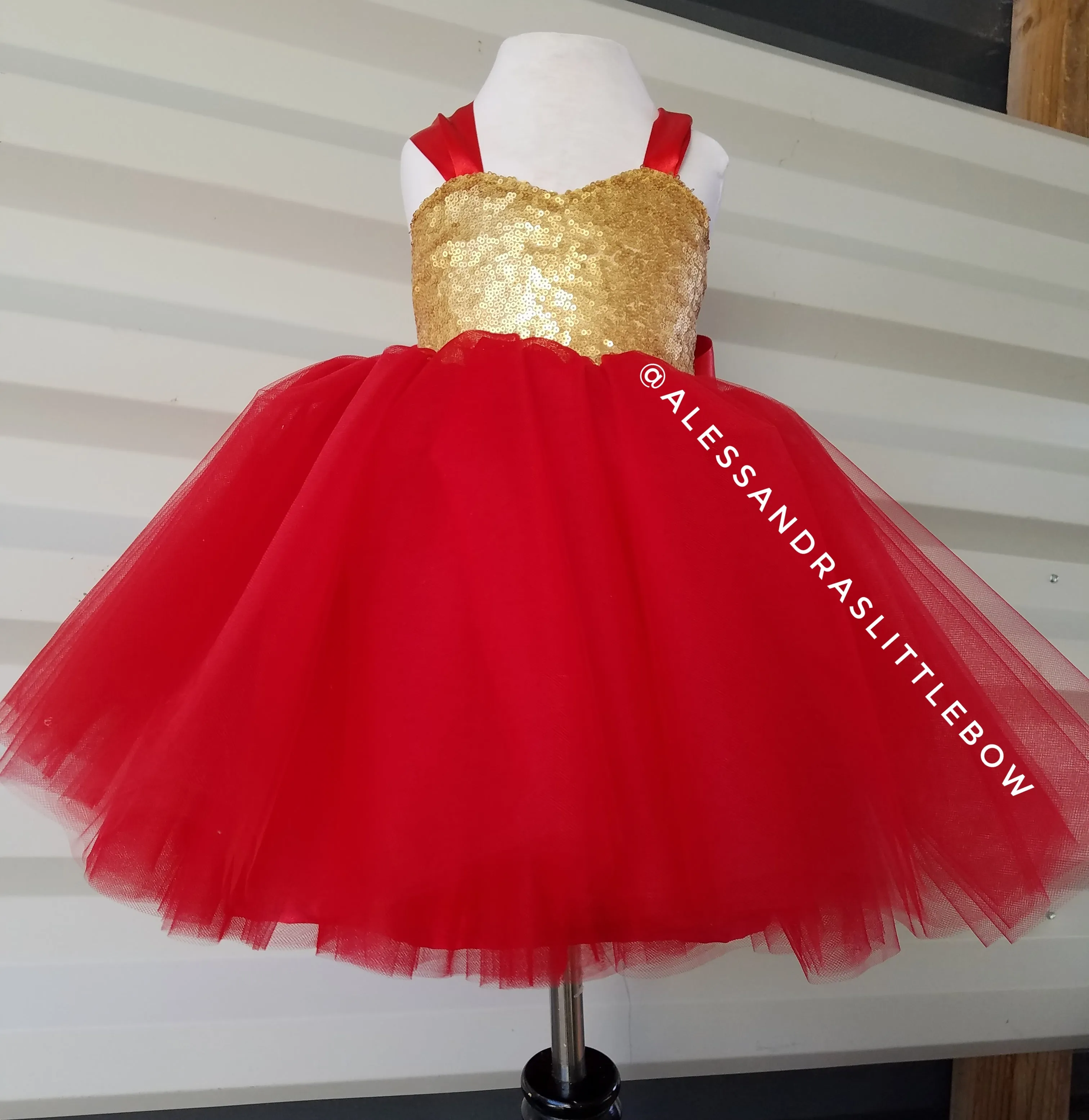 Sweetheart Couture dress in Red and Gold