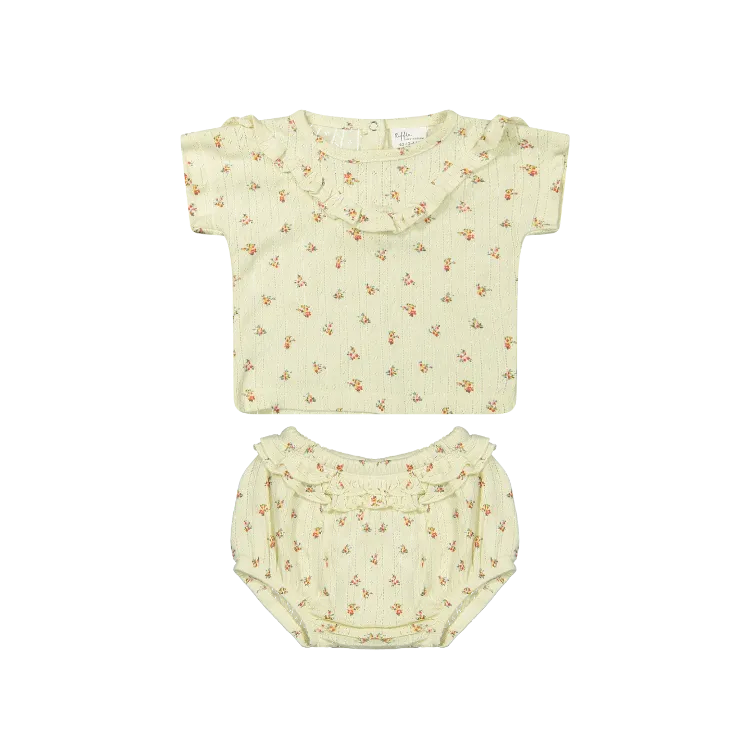 T-SHIRT MARY/BLOOMER SET-AOP Ecru Rose