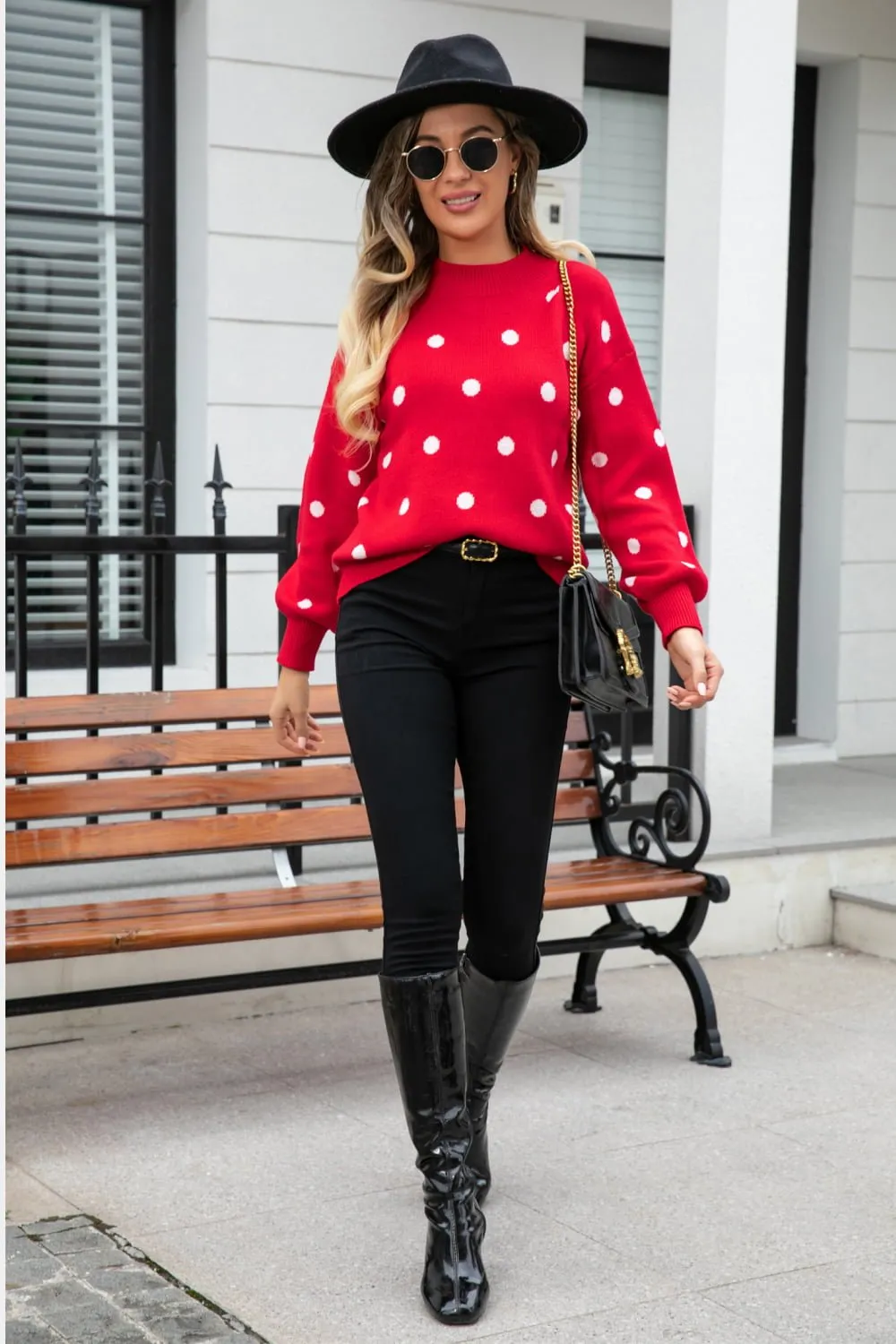 Tashara Polka Dot Sweater