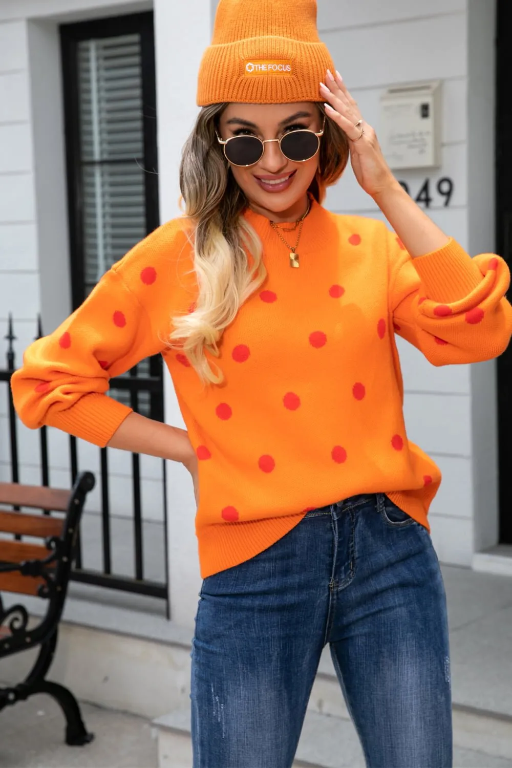 Tashara Polka Dot Sweater