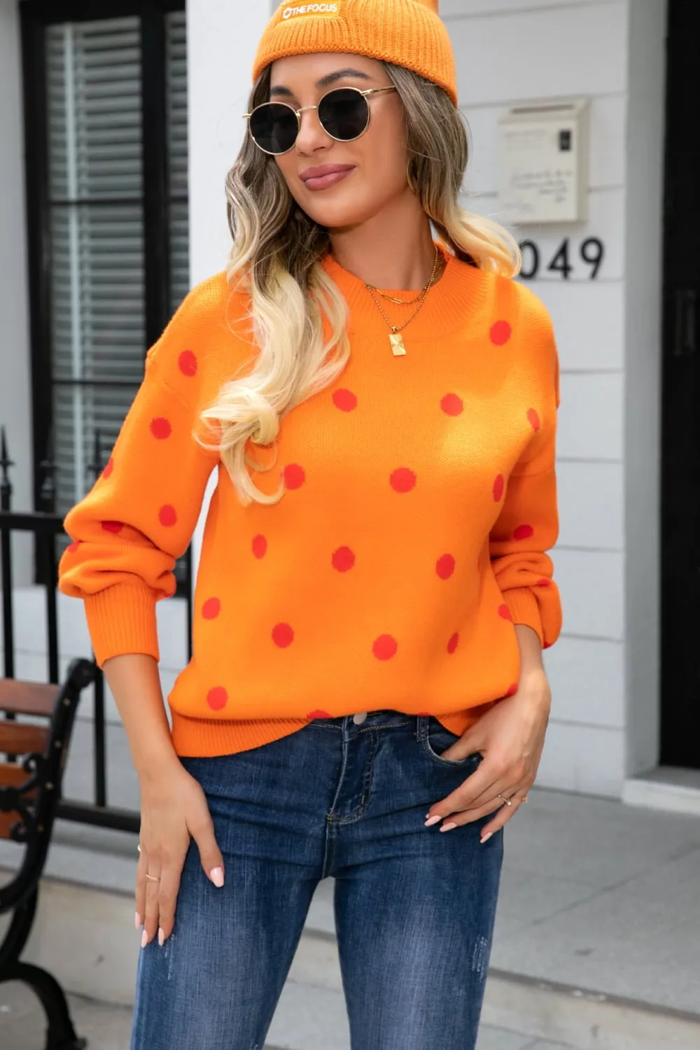 Tashara Polka Dot Sweater