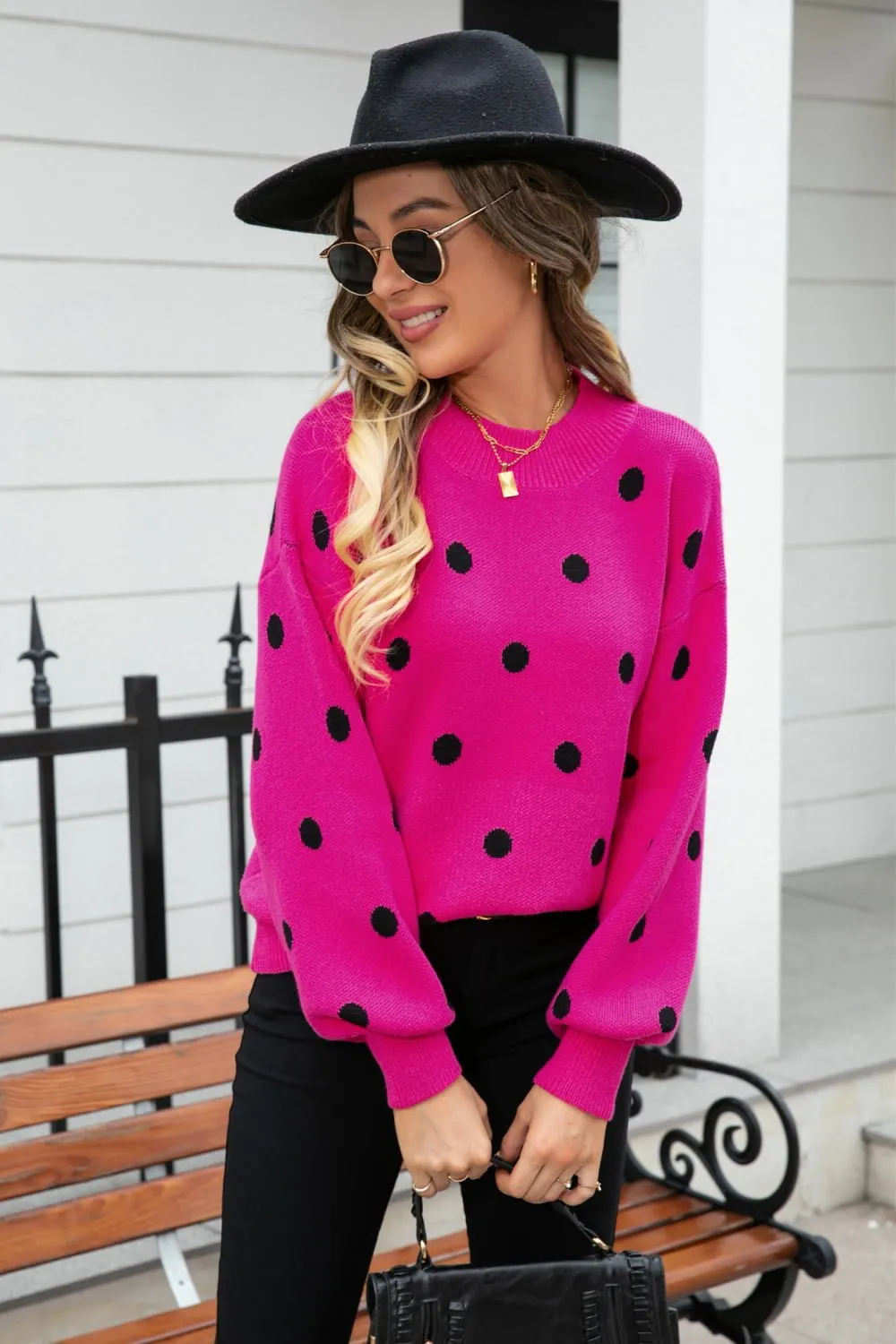 Tashara Polka Dot Sweater