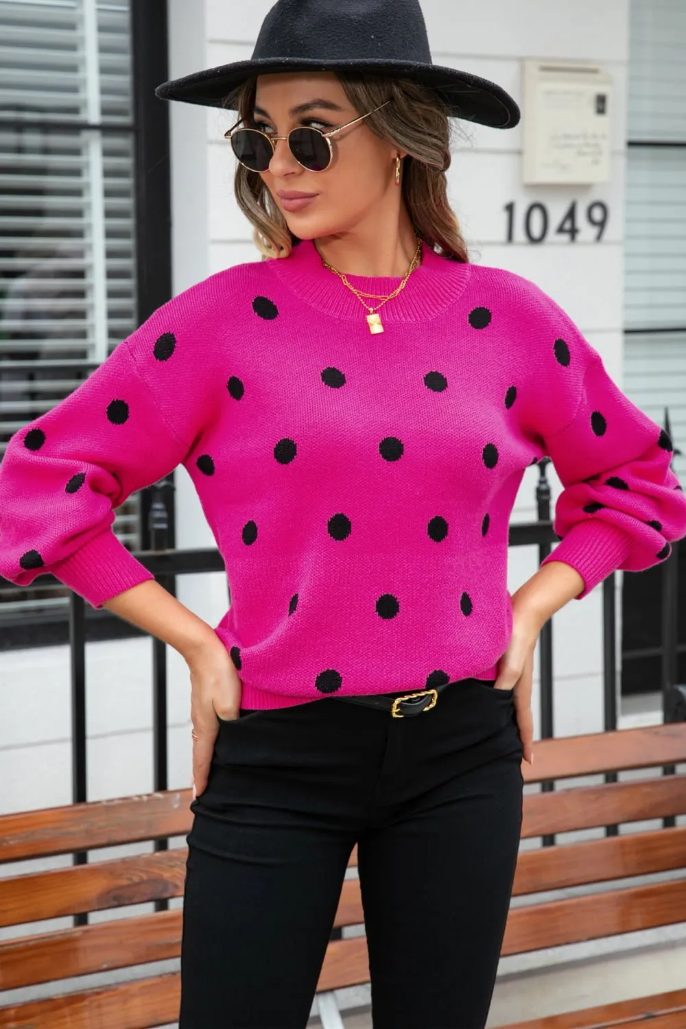 Tashara Polka Dot Sweater