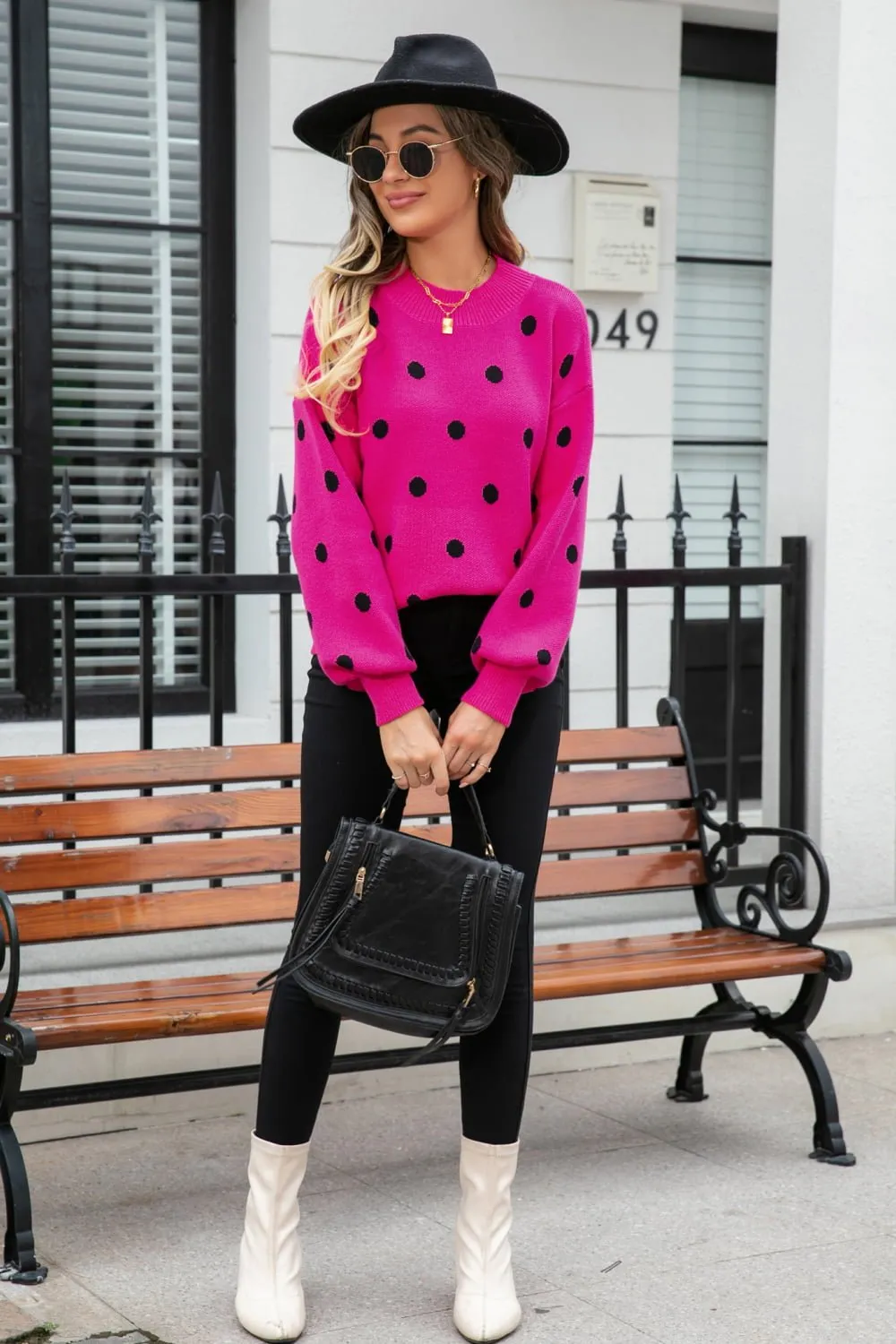 Tashara Polka Dot Sweater