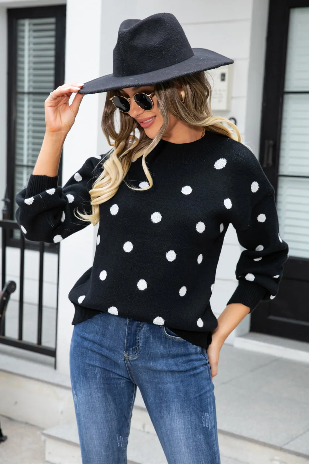 Tashara Polka Dot Sweater