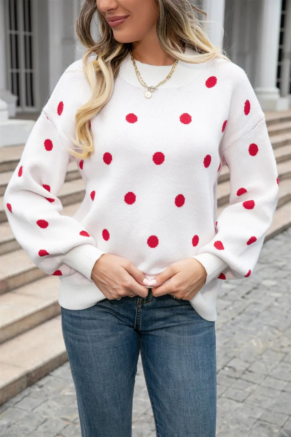 Tashara Polka Dot Sweater