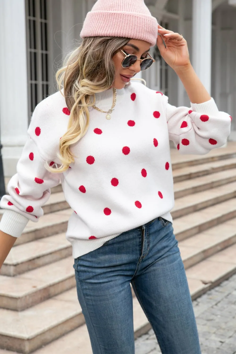 Tashara Polka Dot Sweater