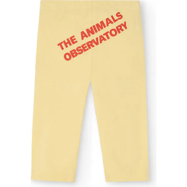 The Animals Observatory Baby Penguin Elastic Leggings, Soft Yellow