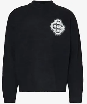 The Couture Club Mens Black Emblem regular-fit stretch-knit jumper