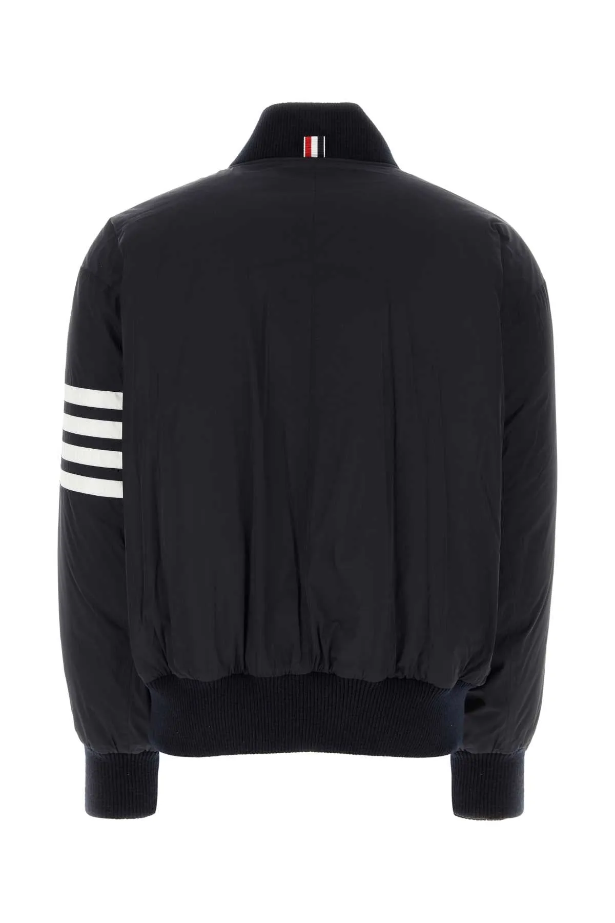 Thom Browne Midnight Blue Polyester Padded Bomber Jacket