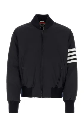 Thom Browne Midnight Blue Polyester Padded Bomber Jacket