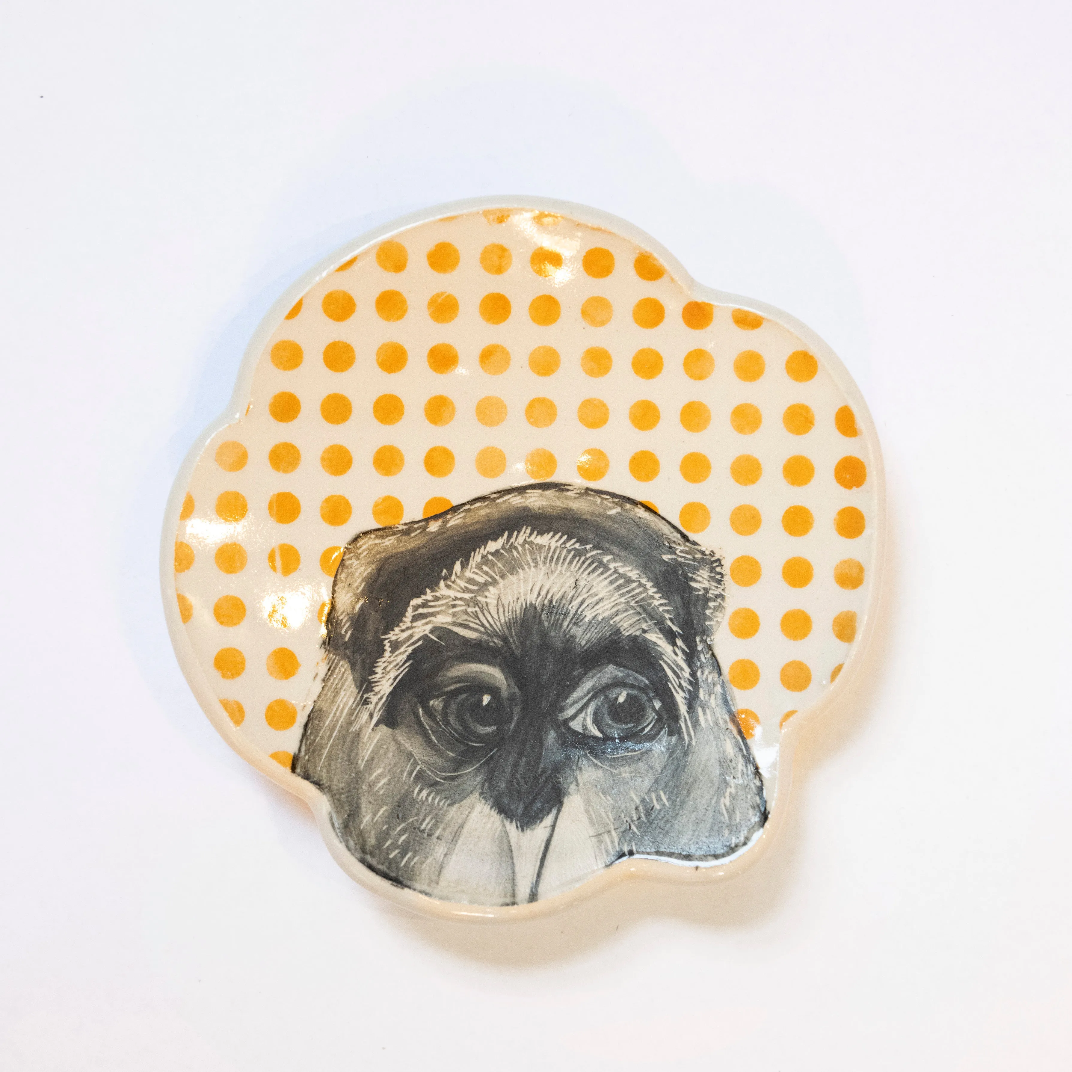 Tiny Cloud Plate with deBrazza's Monkey