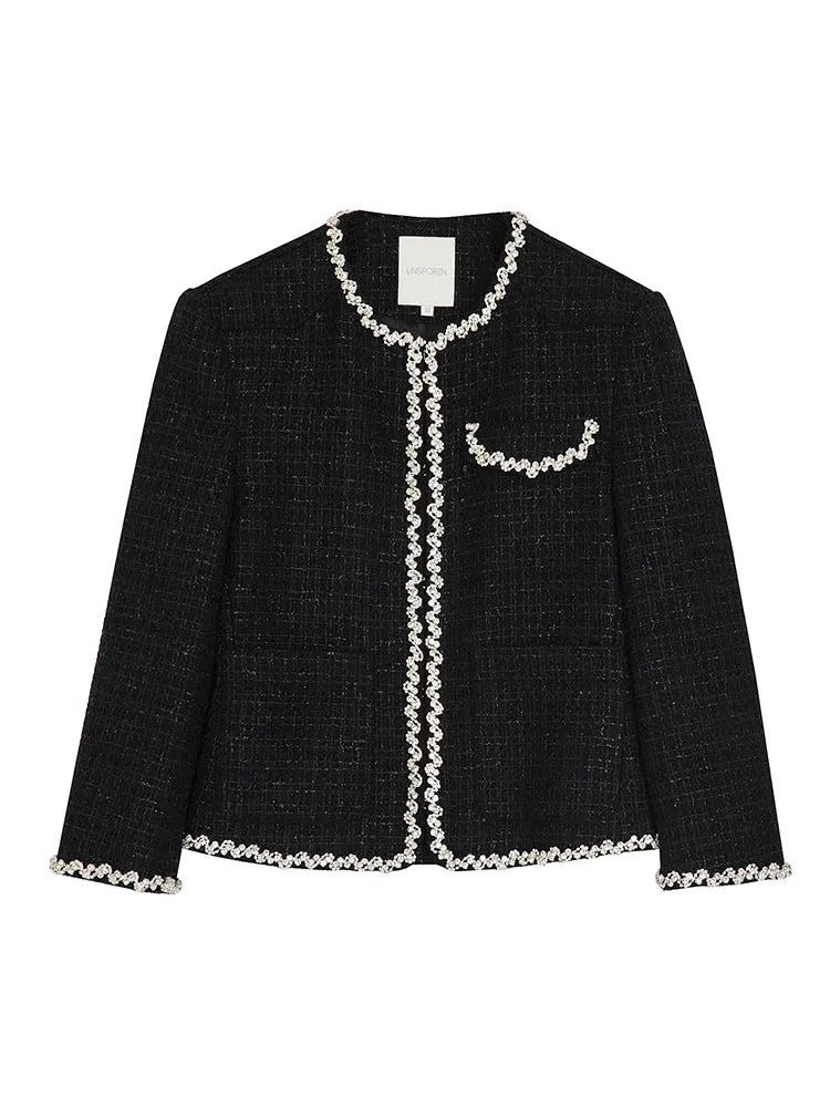 Tweed Fringe Formal Classy Jacket