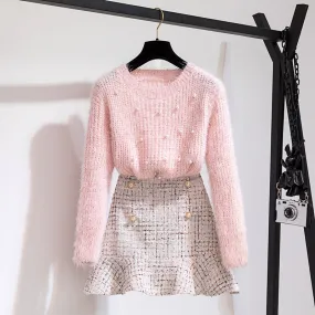 Two-piece Beaded Sweater