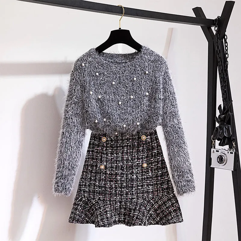 Two-piece Beaded Sweater