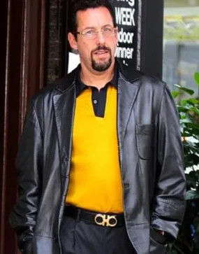 Uncut Gems Adam Sandler Leather Coat - ujackets