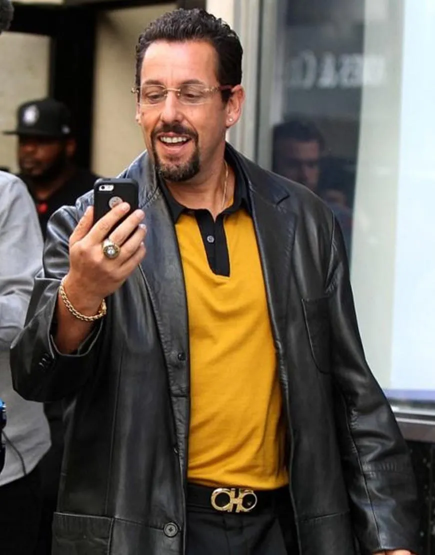 Uncut Gems Adam Sandler Leather Coat - ujackets