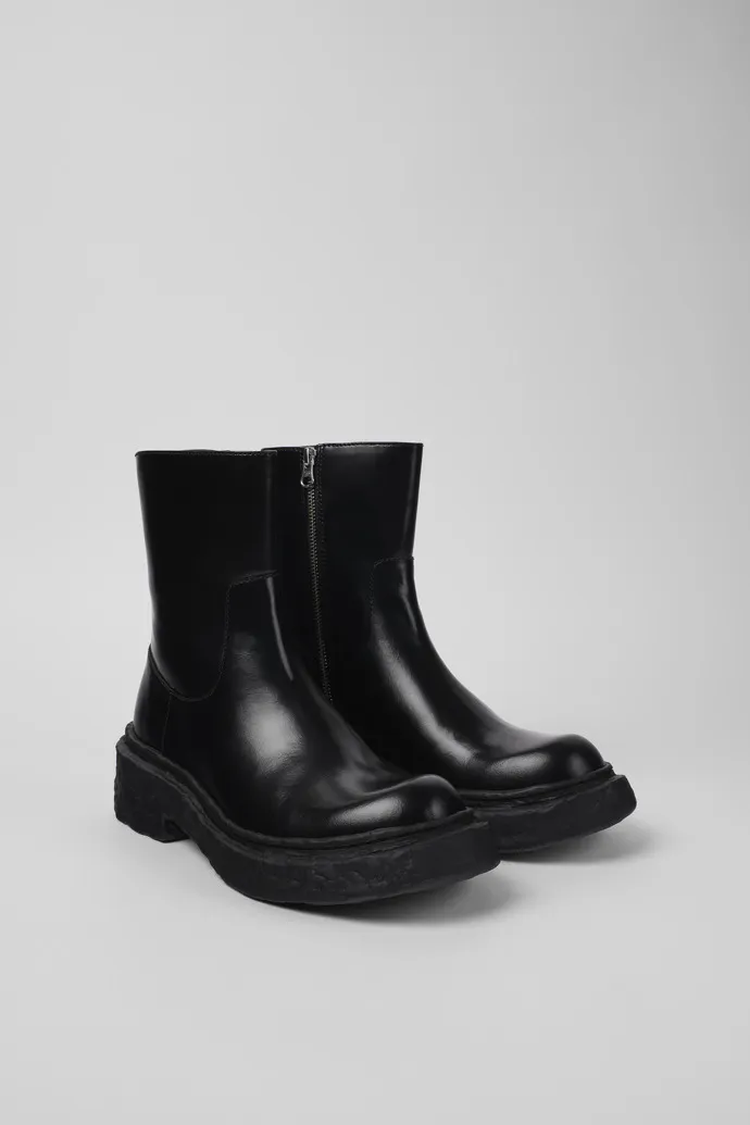 Vamonos Black Leather Boots