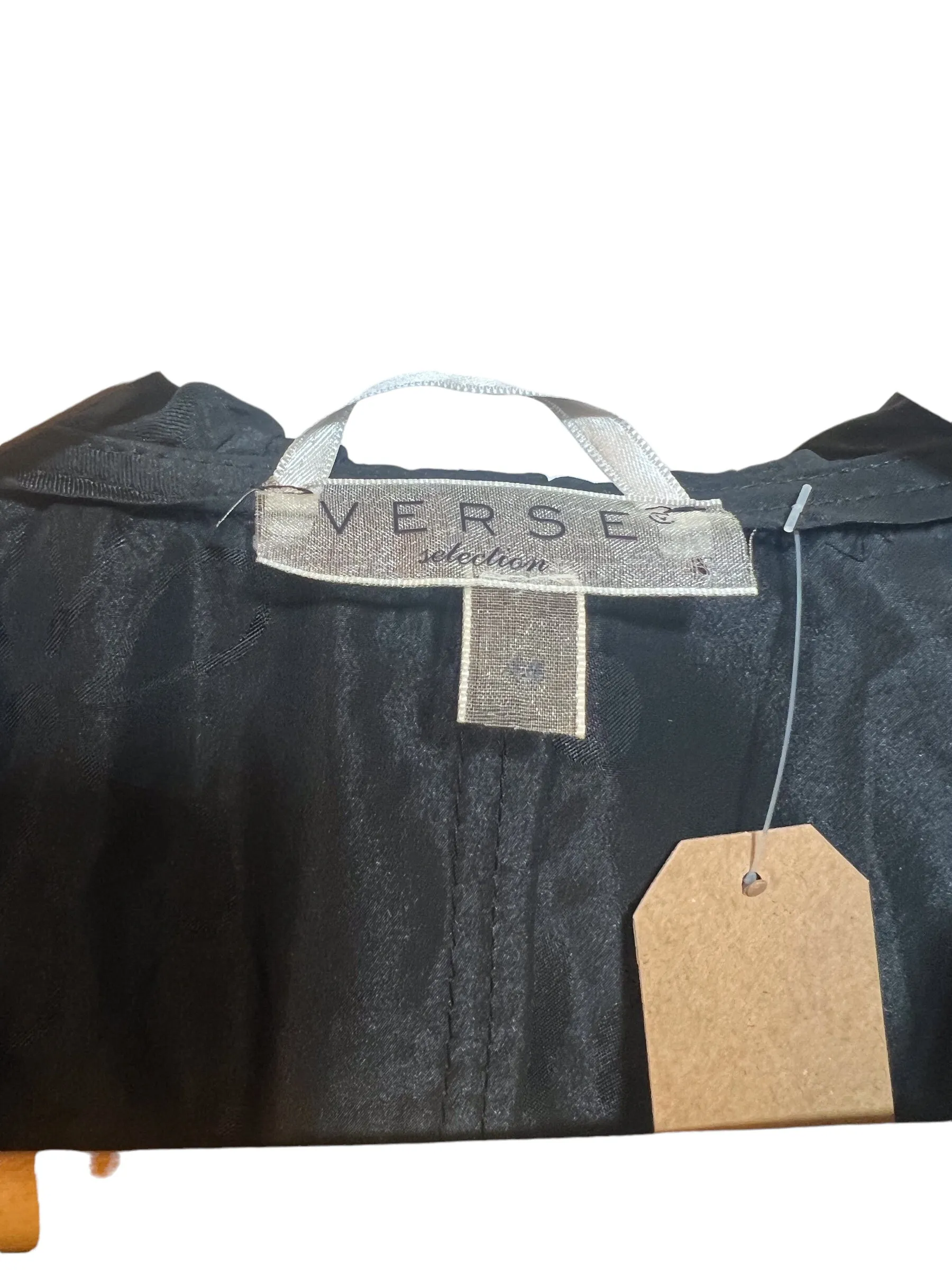 Verse Woman's Floral Black Coat Blazer (Size L)