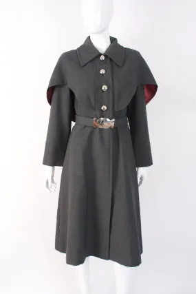 Vintage 60's YOUTHCRAFT Belted Wool Cape Coat