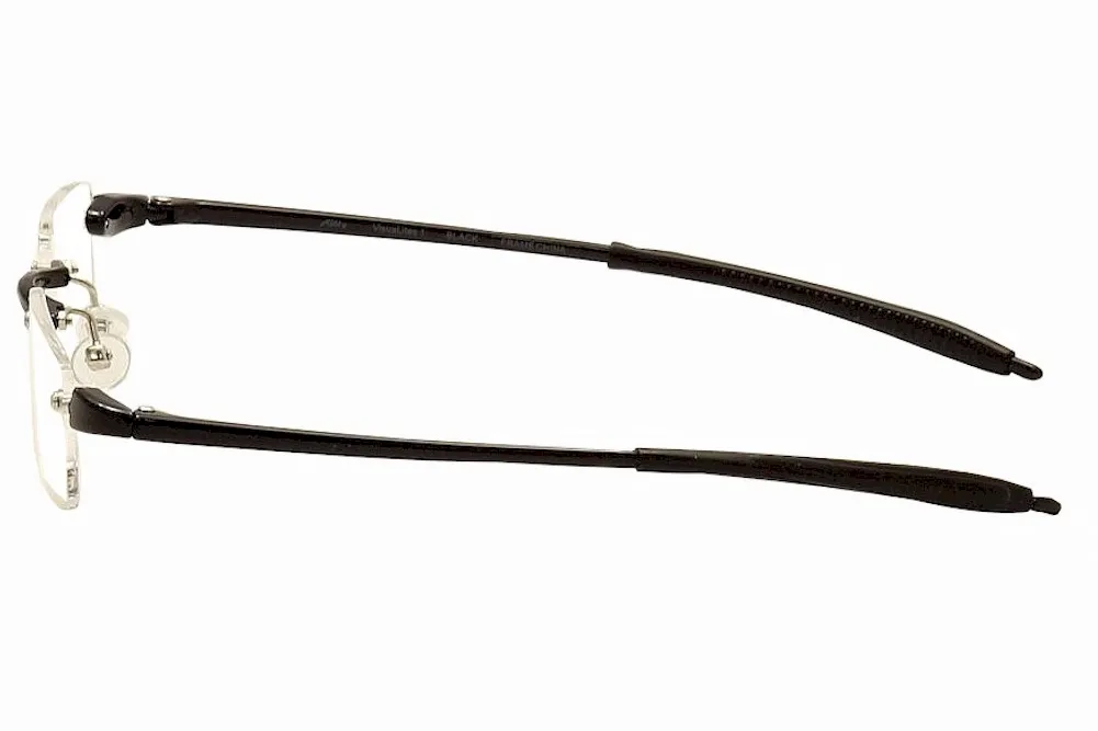 VisuaLites Vis1 Reading Glasses Men's Black Rimless +1.75