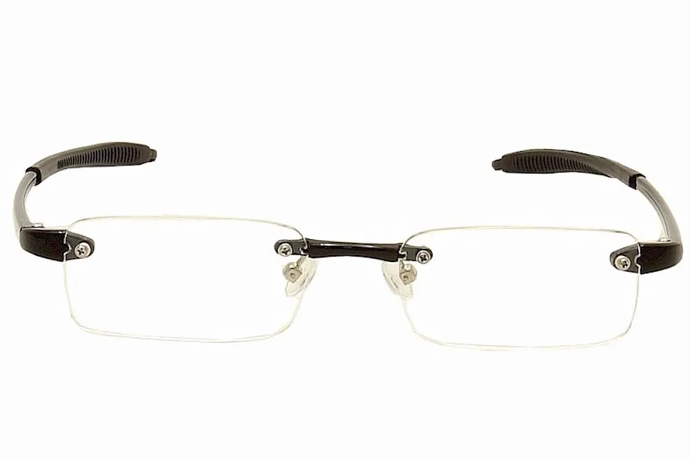 VisuaLites Vis1 Reading Glasses Men's Black Rimless +1.75