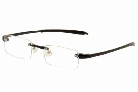 VisuaLites Vis1 Reading Glasses Men's Crystal Rimless +1.00