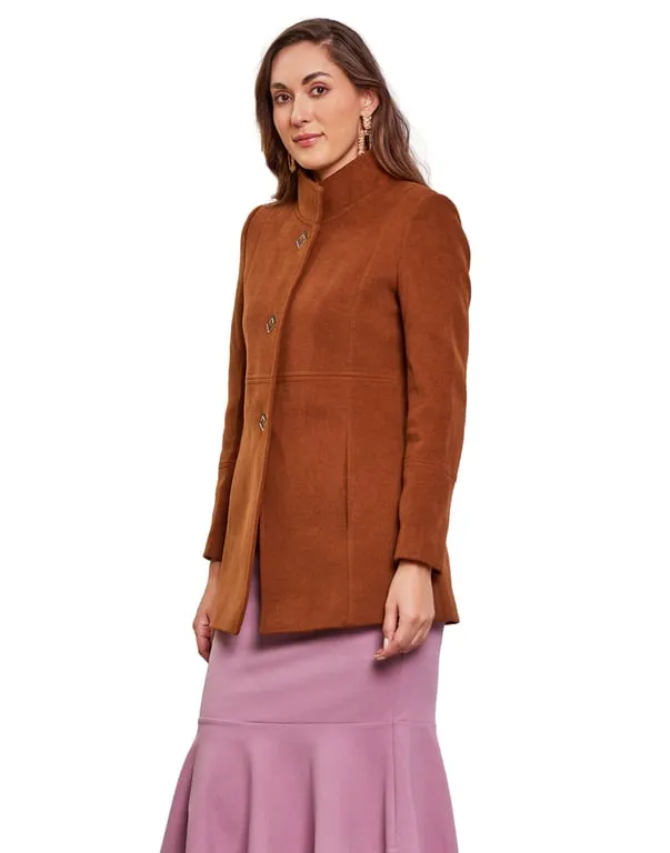 Women Coat Tan Color