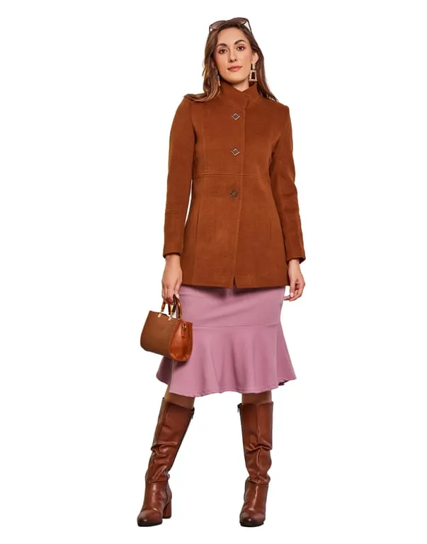 Women Coat Tan Color