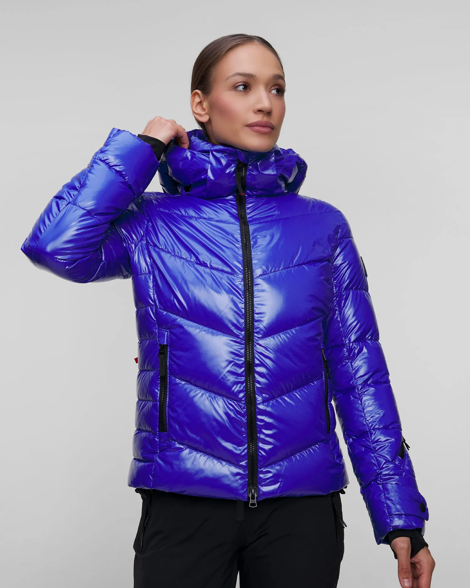 Women's navy blue ski jacket BOGNER FIRE+ICE Saelly2 34809140-354