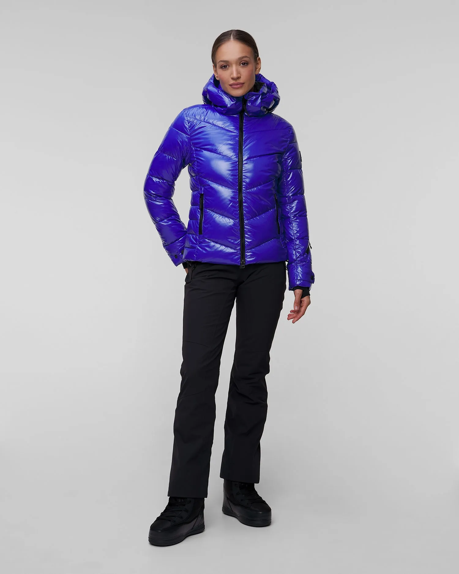 Women's navy blue ski jacket BOGNER FIRE+ICE Saelly2 34809140-354