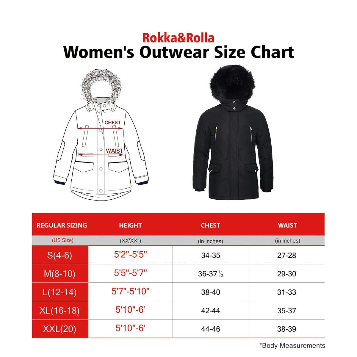 Women's Parka Jacket with Faux Fur Hood