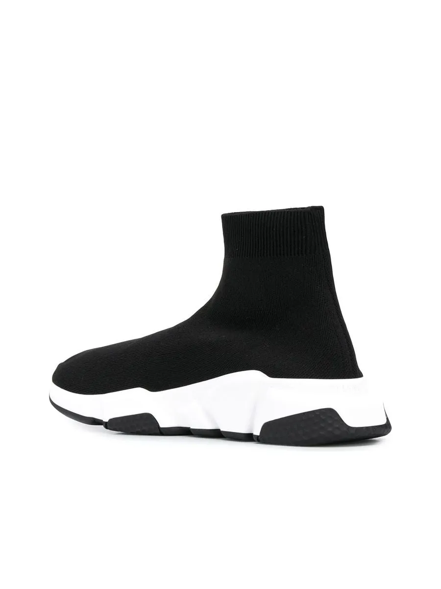 Women's Speed Recycled Knit Sneaker in Black/white