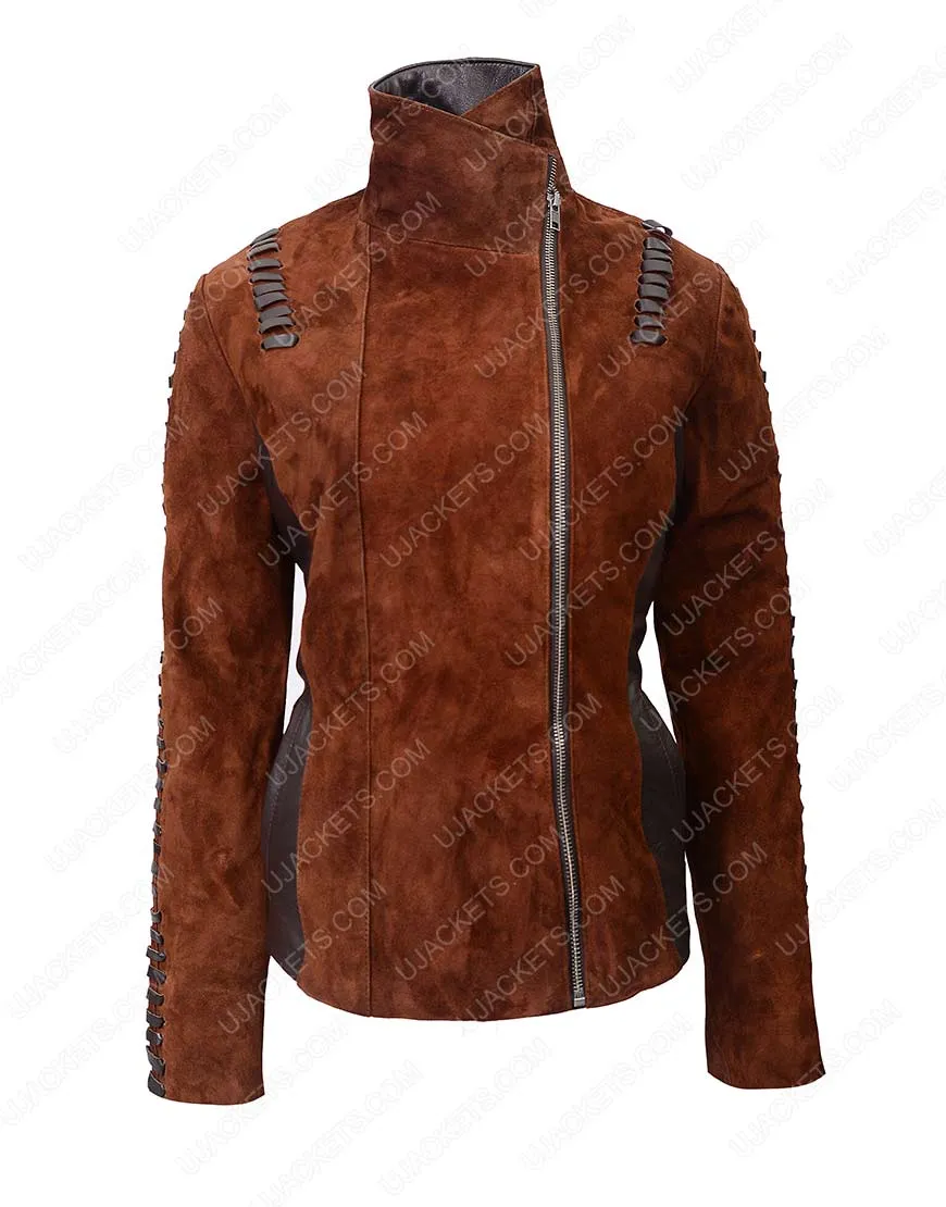 Womens Western Suede Biker Jacket For Sale on Ujackets