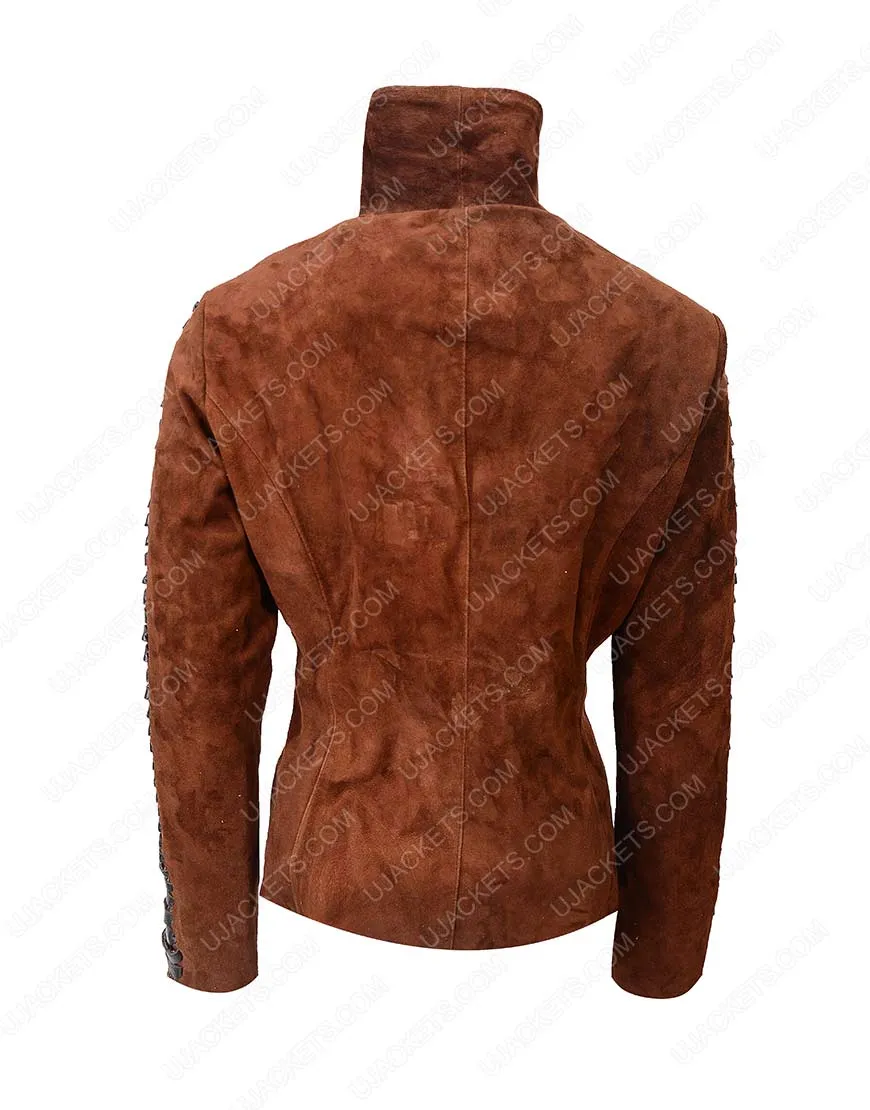 Womens Western Suede Biker Jacket For Sale on Ujackets