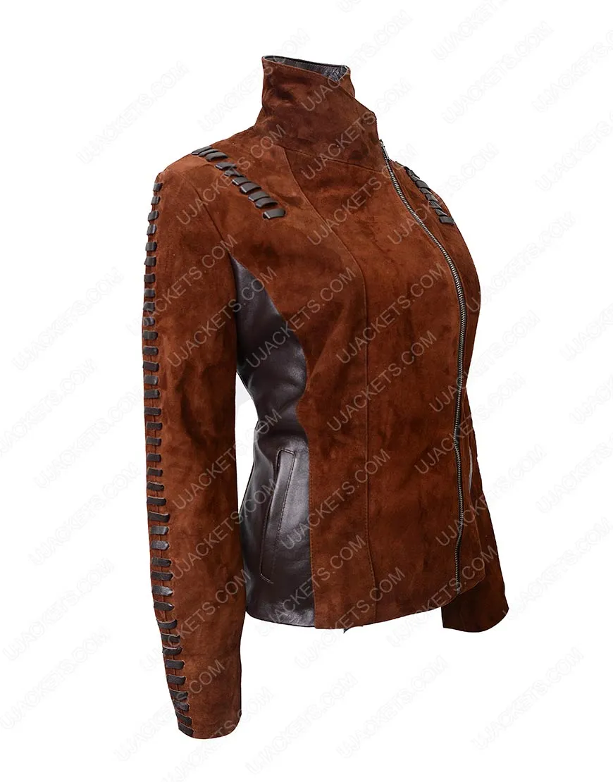 Womens Western Suede Biker Jacket For Sale on Ujackets