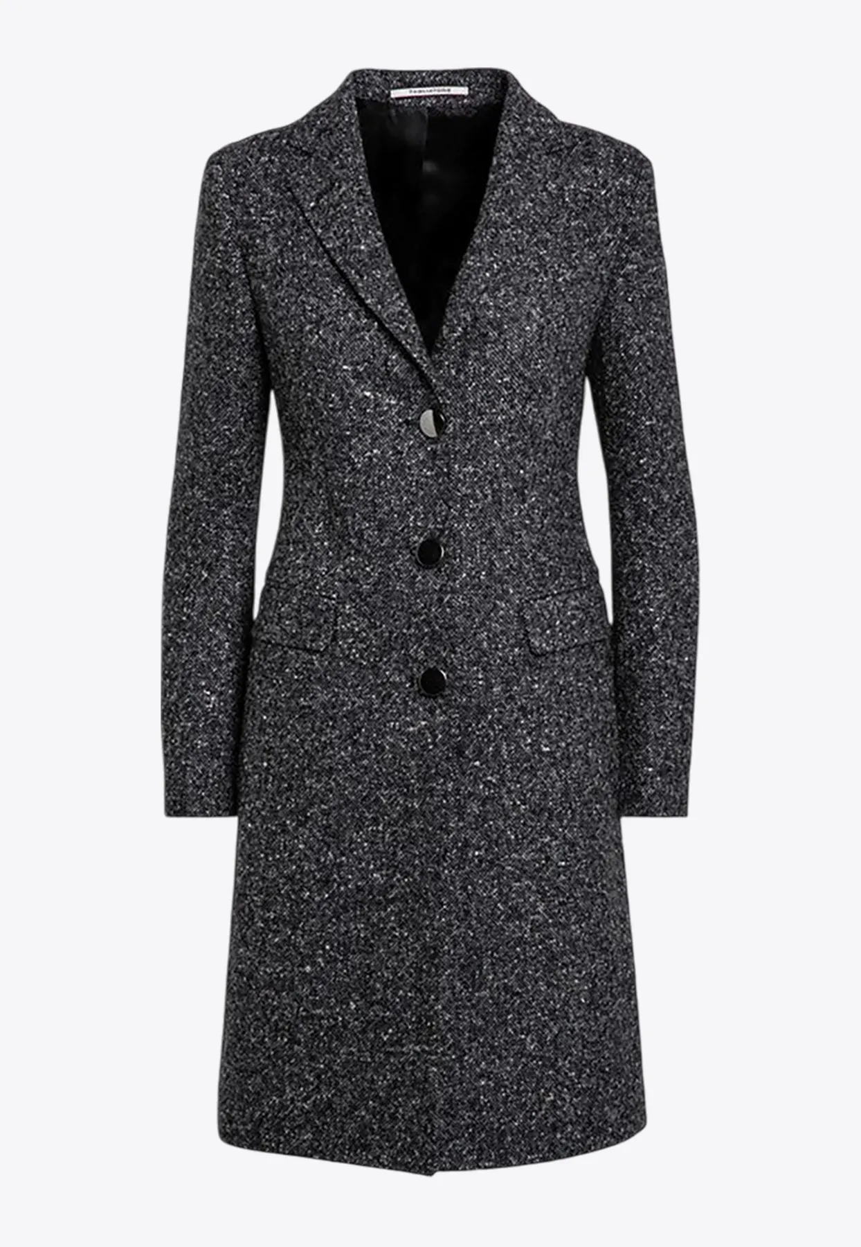 Wool-Blend Single-Breasted Coat